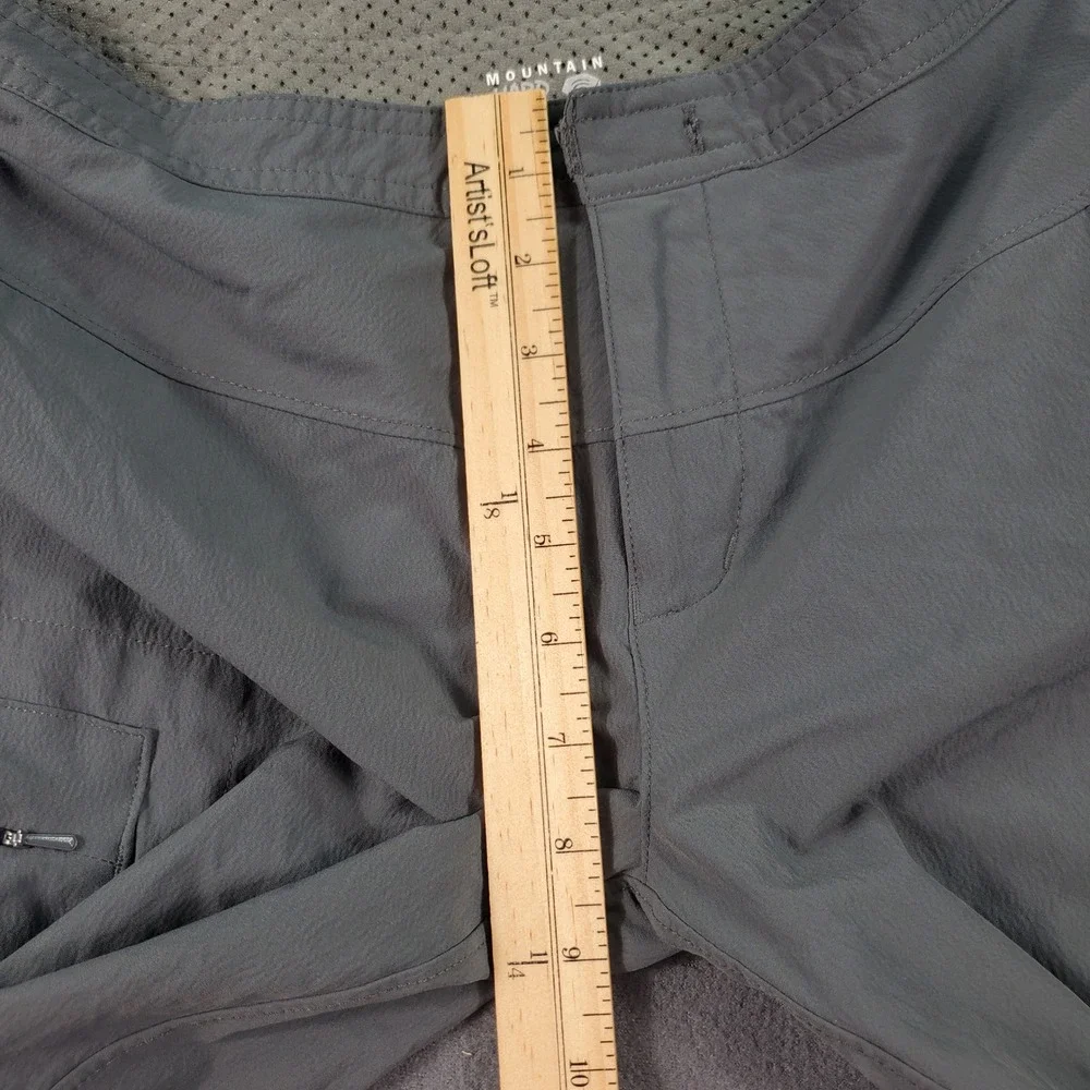 Mountain Hardwear Womens Hiking Cargo Pants Gray Bungee Hem Size 6/32 Outdoor - Picture 6 of 9